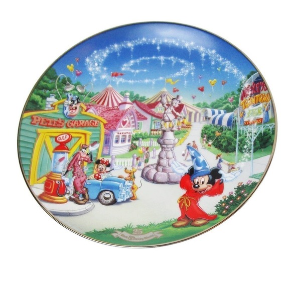 Walt Disney World 25th Anniversary Collectors Plate Mickey's Toon Town Fair - Picture 1 of 3